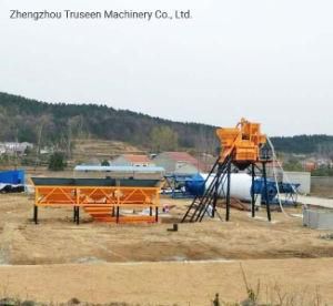 Hzs25 Stationary Concrete Mixing Batch Plant 25m3/H Concrete Batching Plant