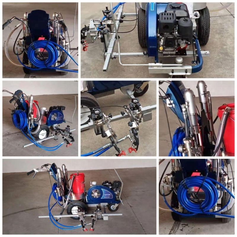 Hand-Push Cold-Plastic Road Line Stripping Machine with External-Mixing Application