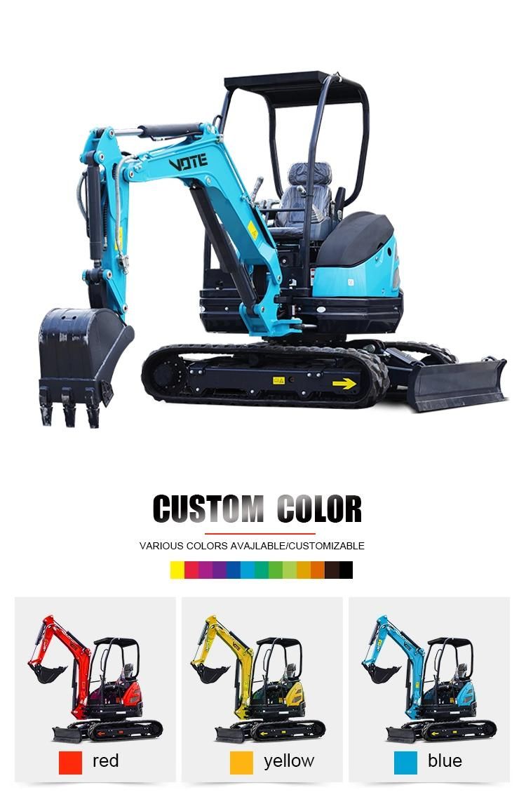 2.8 Ton Digger Mini Excavator with Cabin Mini Excavator Backhoe Small Digger Quick Coupler Price Hot