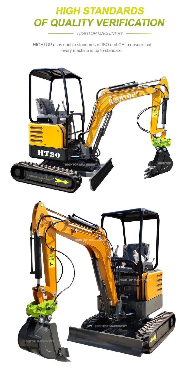 Best Selling 2 Ton Crawler Excavator Mini Excavator Mini Digger with Cabin