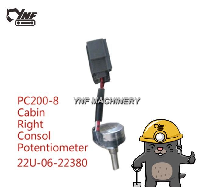 Potentiometer Ass′ Y 22u-06-22380 for PC300-8 PC400-8 PC350-8 Throttle Locator Excavator Parts Ynf02590 Ynf02639 PC200-7 PC200-8