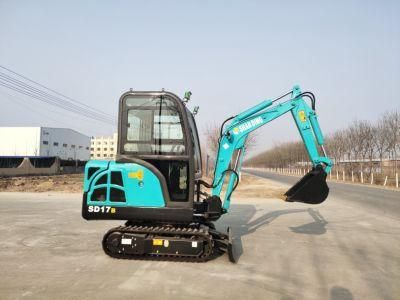 SD17b 1.6 Ton Mini Small Hydraulic Crawler Garden Digger Digging Machinery Excavator