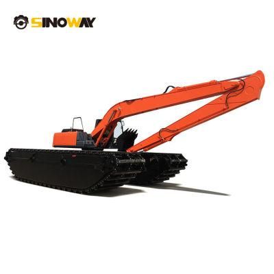 Amphibious Equipment Swea220lb Dredging Excavator with Undercarriage Pontoon