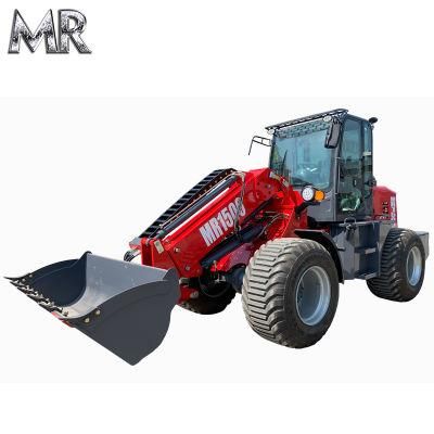 Mountain Raise Tl1500 Mr1500 Compact Mini Telescopic Boom Wheel Loader