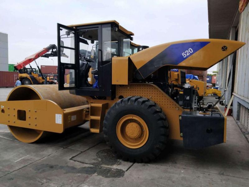 China Famous Brand Vibratory Single Drum 20 Ton Road Roller Compactor Sem520 in Stock
