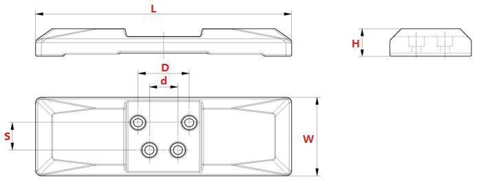 Komatsu PC78 Chain on Rubber Pad 450mm Width