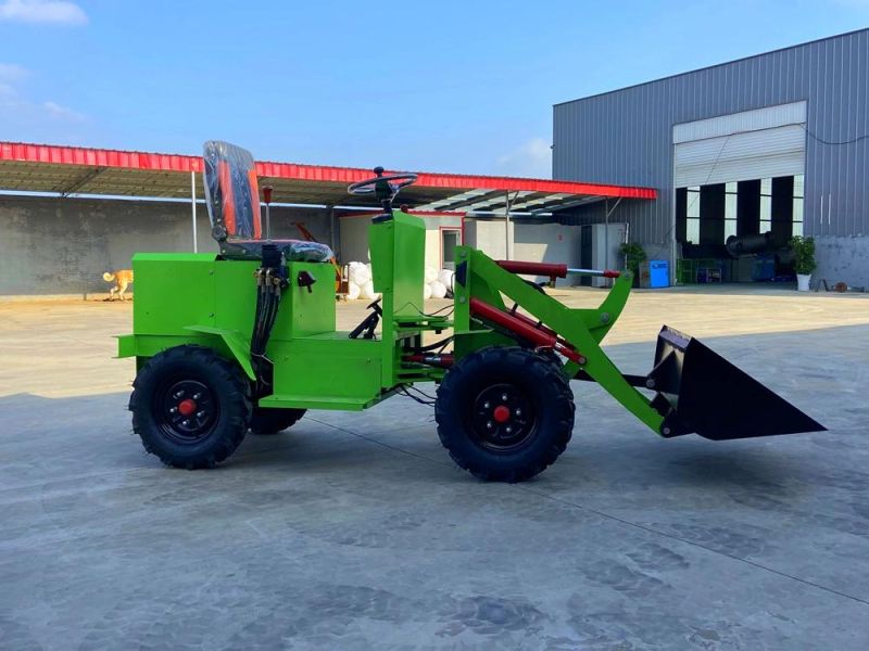 China Ht-50 Small Farming Cheap Electric Mini Front End Compact Battery Wheel Loader for Sale