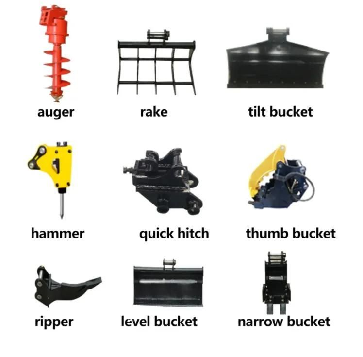 Lugong Chinese Factory Price Long Time Life with CE Certified Lh20d Farm Backhoe Bucket Construction Equipment Small Digger Mini Excavator with Rubber Track