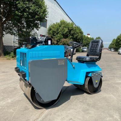 Hot Sale 800kg Double Drum Vibratory Road Roller for Road Compaction with CE