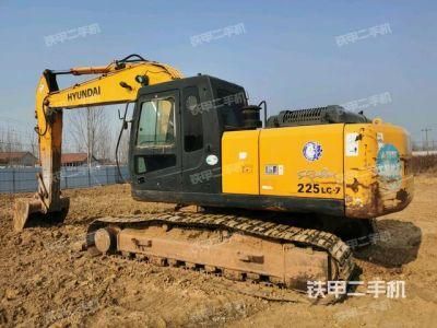 Used Mini Medium Backhoe Excavator Doushan R225LC-7 Construction Machine Second-Hand