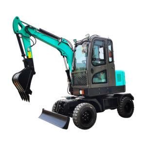4ton Micro Retro Wheel Mini Hydraulic Diesel Engine Excavator on Sale