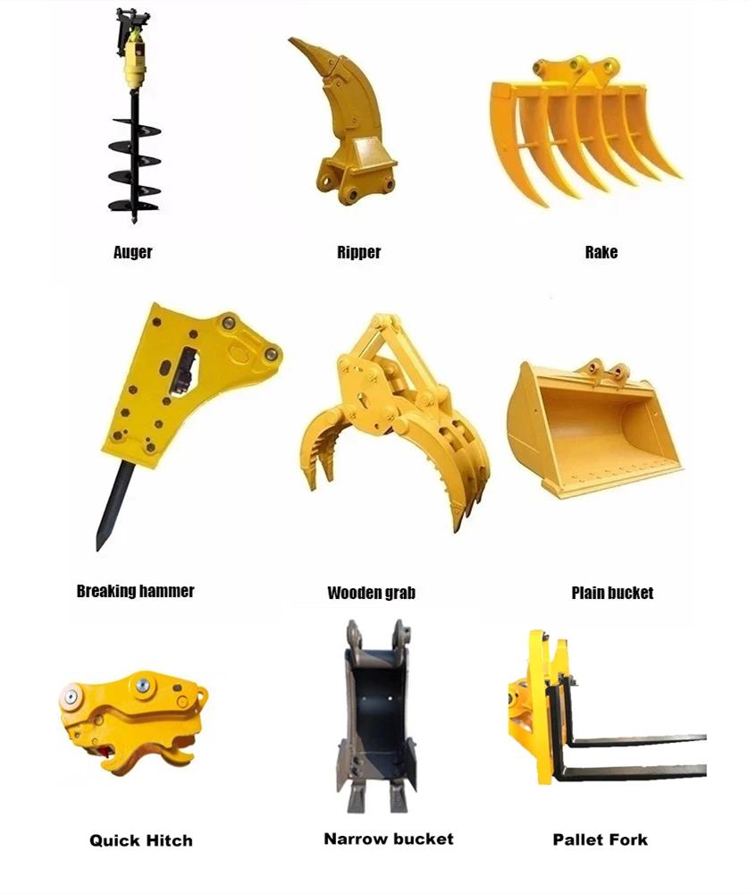 Mini Excavator 1 Ton Small Digger/Micro Digger/Hydraulic Excavator Machine with 0.025 Cbm Bucket
