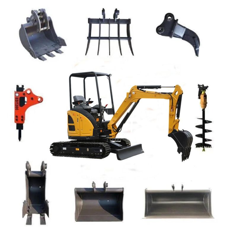 China High Standard 2.7 T Small Backhoe Digger Fw25u Mini Hydraulic Pump Rubber Crawler Track Excavators with Canopy Cheap Price for Sale