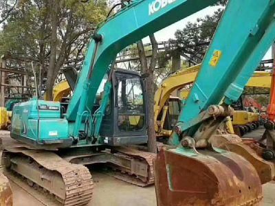 Used Kobelco Sk140 Crawler Excavator with Hydraulic Breaker Line and Hammer in Good Condition