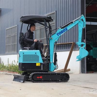 Earthmoving Machinery 1.2 Ton Micro Excavator with Closed Cab