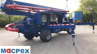 14m Hydraulic Concrete Pump with Placing Boom by Wheel for Construction Equipment