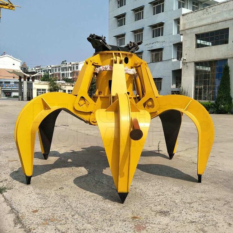 Crane Iron Scrap Gripper Electric Grab Bucket Orange Peel Grapple