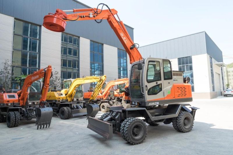 Wheel Excavator Metal Scraps Lifting Chunk Electromagnet Suck Wheeled Excavator