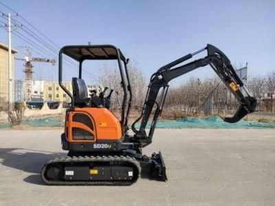 CE/EPA/Euro 5 China Wholesale Compact 1 Ton Mini Hydraulic Crawler Excavator/Digger/Bagger Wholesale Price with Thumb Bucket for Sale