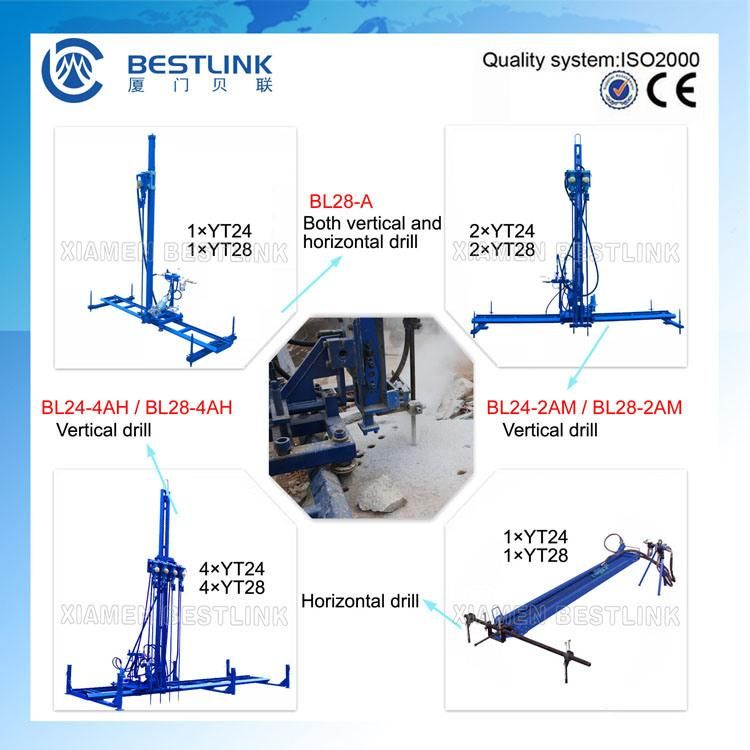Excavator Mounted Pneumatic Drilling Attachment for Rock Drill Hole