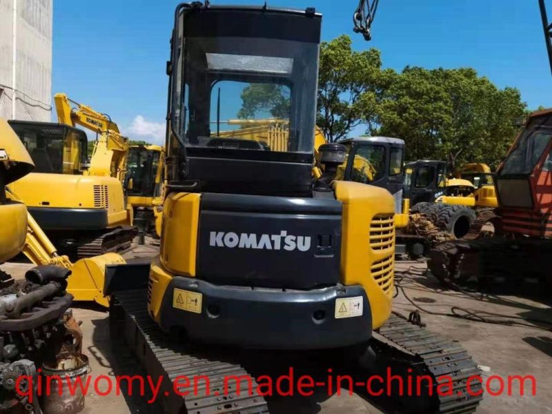 Japan 4D88e Engine Mini Excavsator Used Komatsu PC55mr-2 Crawler Excavator with Dozer Blade for Sale