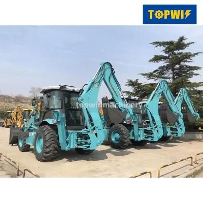 Topwin Mini Wheel Grain Backhoe Loader Tractor Loader for Farm Companct Structure Front End Loader Wz30-25