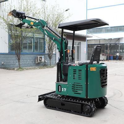 China Popular 1ton 1.7 Ton Hydraulic Small Digger Machine Mini Excavator