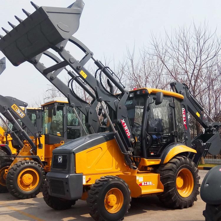 Chinese XCMG Factory 1m3 Xt870 2.5ton Compact Tractor Backhoe Loader Made in China for Sale