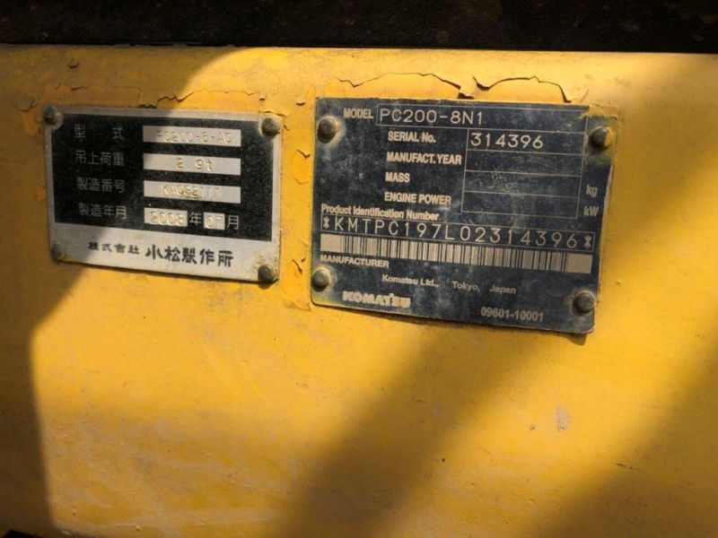 20 Ton Crawler Track Japan Excavators PC200-8 Used PC200-6 PC220-8 Excavadora Usada Excavatrice Pelle Producto Used Secondhand Mini Small Excavator Sale Price