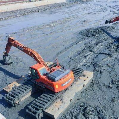Brand New Boat Digger Doosan Dh215LC-7 Marsh Buggy Excavator Can Work on Land Mud Sand and Water Very Strong Marsh Buggies
