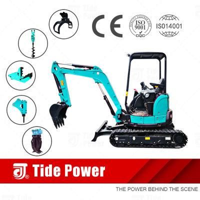 2.5 Tons New Multifunction CE Crawler Backhoe Mini Excavators with Rubber Track