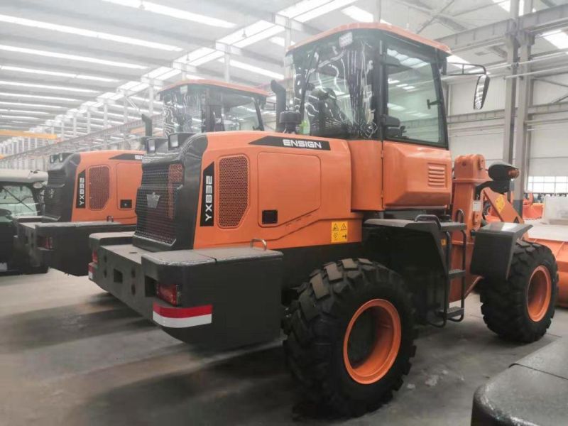 Hot Sale Farm Loader 1.5 Ton Lift Yx828 with 0.6 M3 Bucket and Quick Hitch Pallet Fork