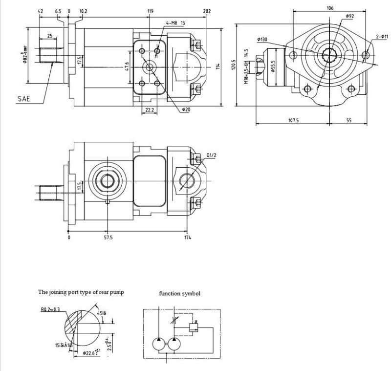 China Suppliers Hydraulic Double Gear Pump Cbthy/Fa