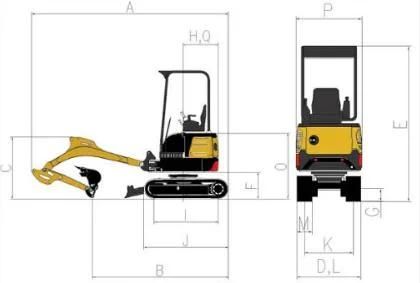 1.6 Ton Mini Post Hole Digger Gold Digger Machine