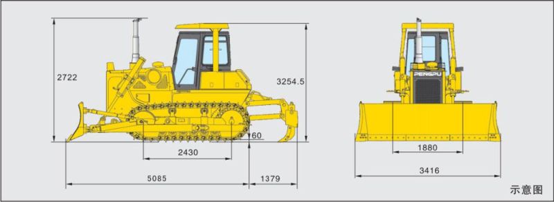 Shanghai Pengpu Bulldozer Pd165y-5 Dry Land