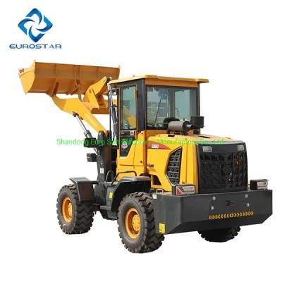 Mini Loader Small Articulated Front End Wheel Loader Made in China Mini Wheel Loader for Bulk Materials and Hard Materials 1.6t 1.8t 2.0t