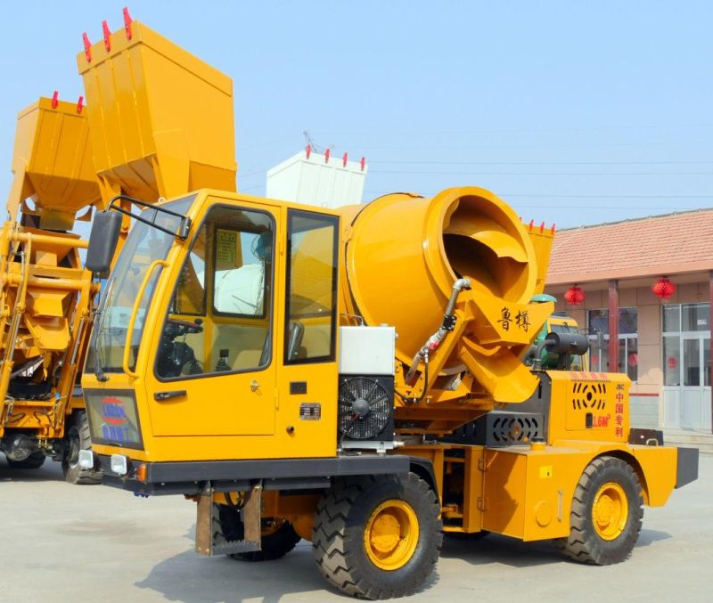 1.6 Cbm Chinese Factory Self Load Concrete Mixer Construction Machine