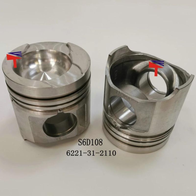 High Quality Diesel Engine Mechanical Parts Piston 6221-31-2110 for Engine Parts Wa380-3 PC220-6 6D108 S6d108 Generator Set