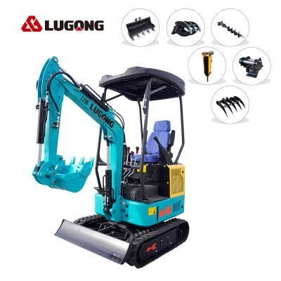 Lugong Mining 1.8 Ton Mini Steel Track Chain Excavator CE Approved