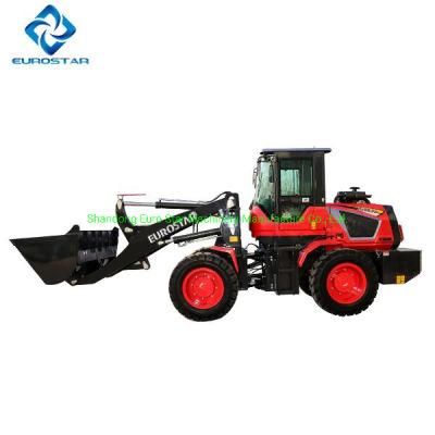 CE 1.6t-2.0t Construction Machinery Mini Loader Hot Sale Model Wheel Loader Front End Loader with Variety Attachments