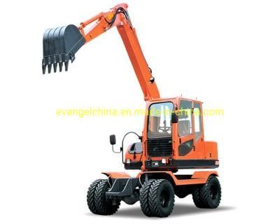 Small 7ton Wheeled Excavator Xy75W/Xy75W-8/Xy75W-9 for Sale