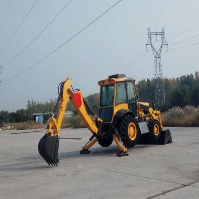 Multifunctional Wheeled Excavating Mini Backhoe Loader