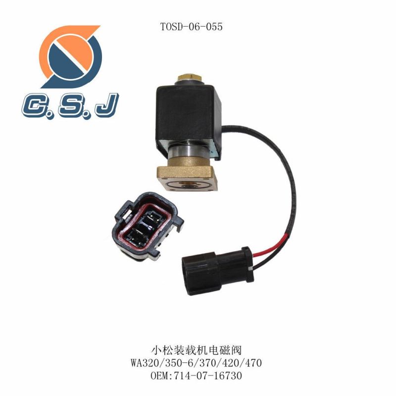 Solenoid Valve 714-07-16730 for Komatsu Wheel Loader Wa320/350-6/370/420/470