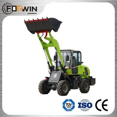 High Quality Construction Machinery Equipment Small Front End Shovel 1.2 T Compact Bucket Hydraulic Mini Wheel Loader Fw912D with CE