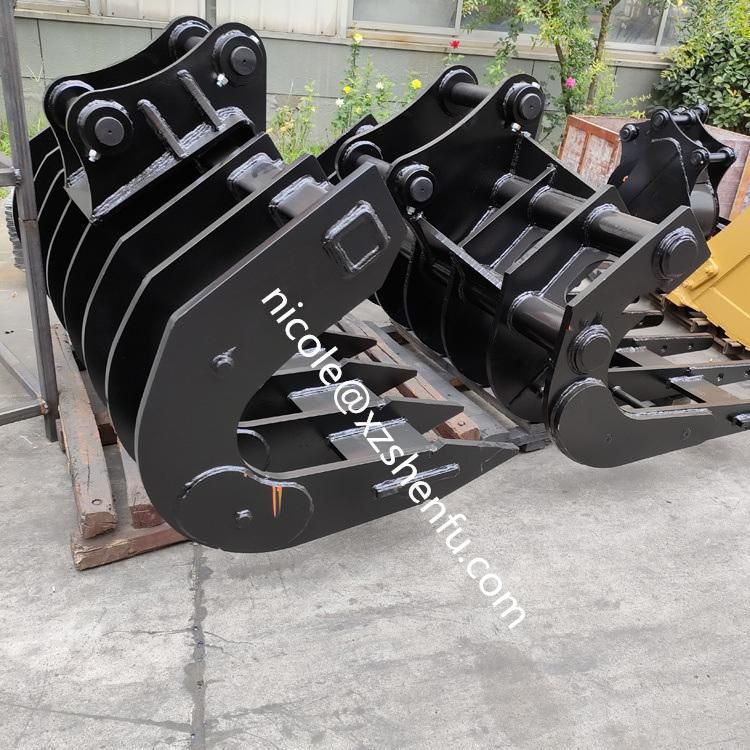 20ton Excavator Attachment Manufacturer Excavator Brush Rake Curved Rake