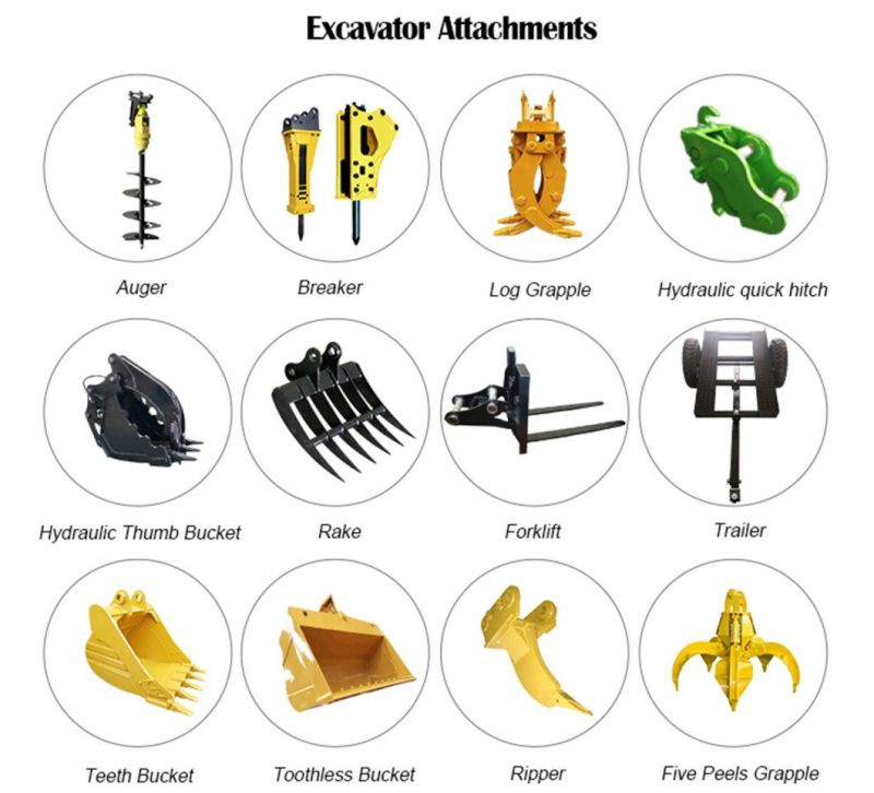 Optional Attachments Mini Backhoe Loader 4X4 Small Backhoe for Sale Philippines