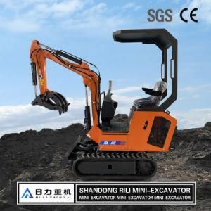 New Arrival Garden Multifunction Mini Digger 1 Ton Hydraulic Crawler Mini Excavators for Sale