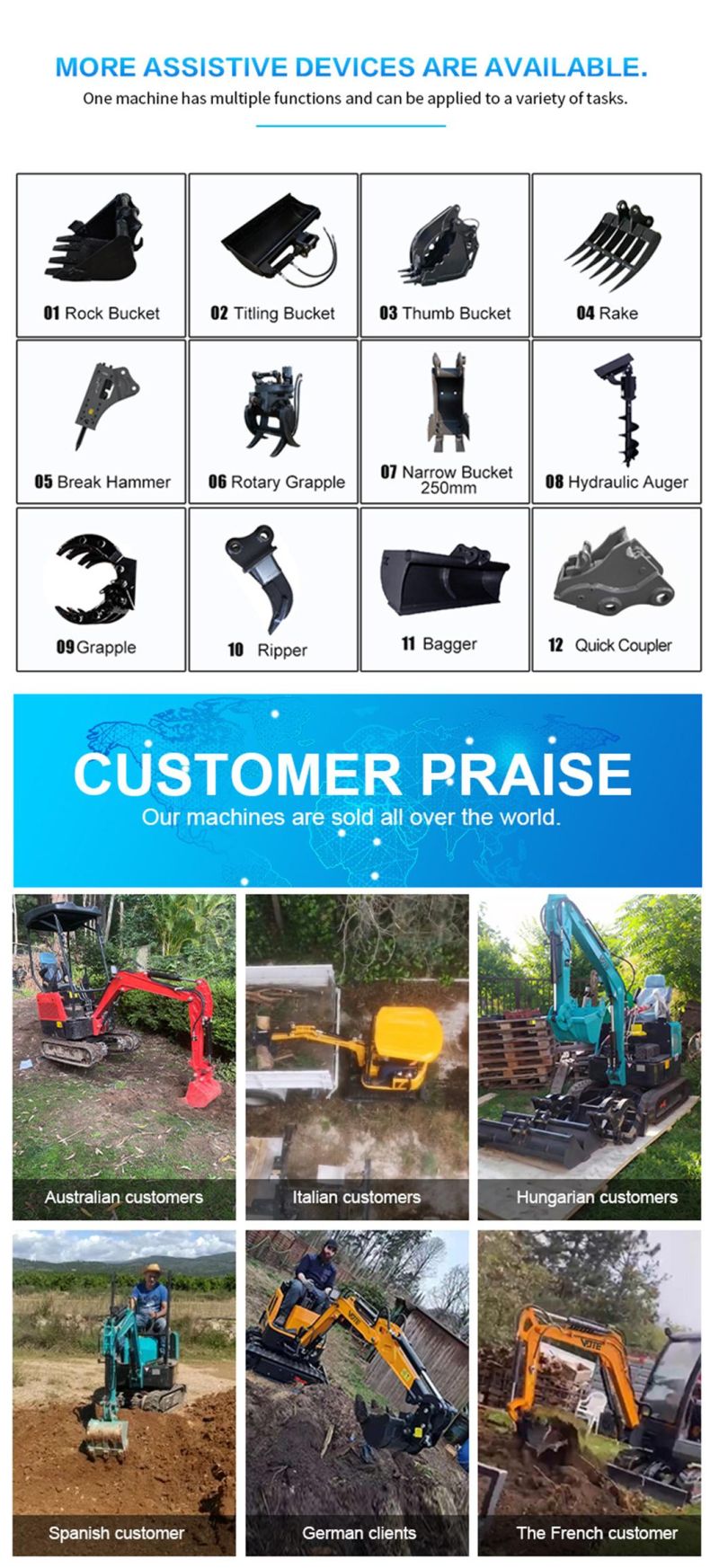 Cheaper Price 1000kg Hydraulic Mini Excavator Digger Loader Chinese Mini Excavator for Sale