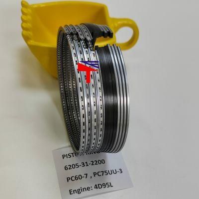 High Quality Diesel Engine Mechanical Parts Piston Ring 6205-31-2200 for Excavator Parts PC60-7 PC75uu-3 Engine Parst 4D95L B3.3 Generator Set