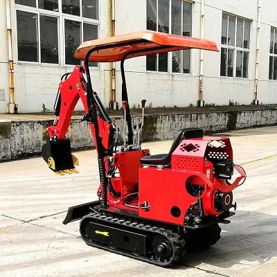 Factory Price 0.8 Ton Agricultural Machinery Mini Tracked Digger Excavator Machine